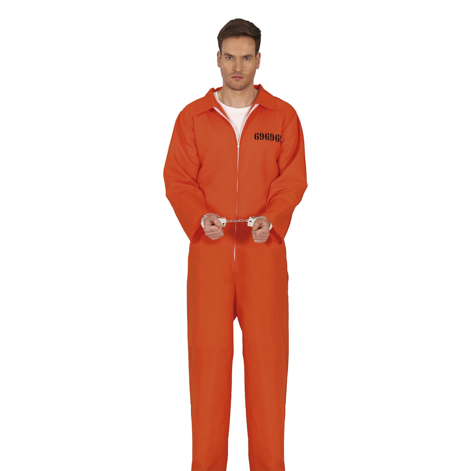 NEU Herren-Kostm Amerikanischer Hftling / Strfling, orange, Gr. S