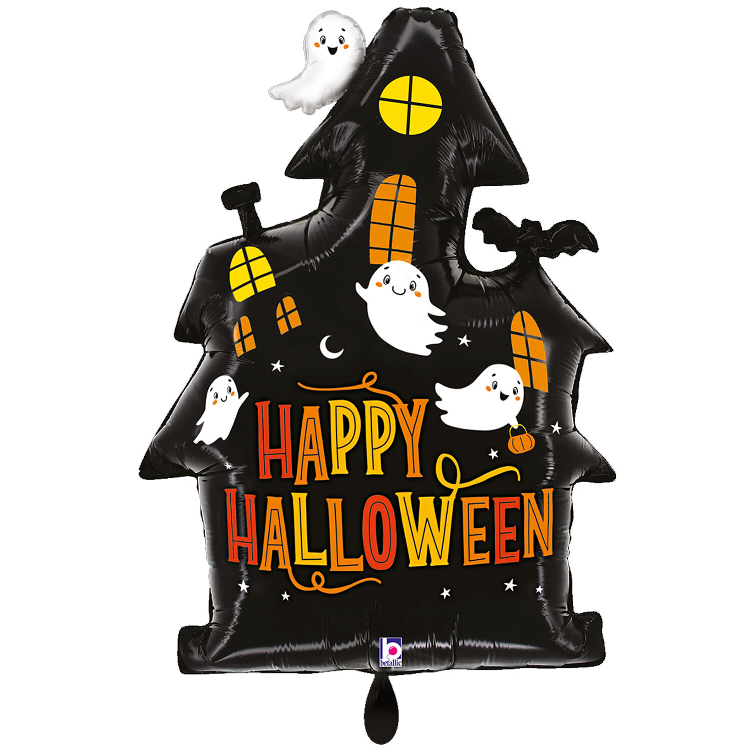 NEU Folienballon Halloween Haunted House, schwarz, 53x80cm