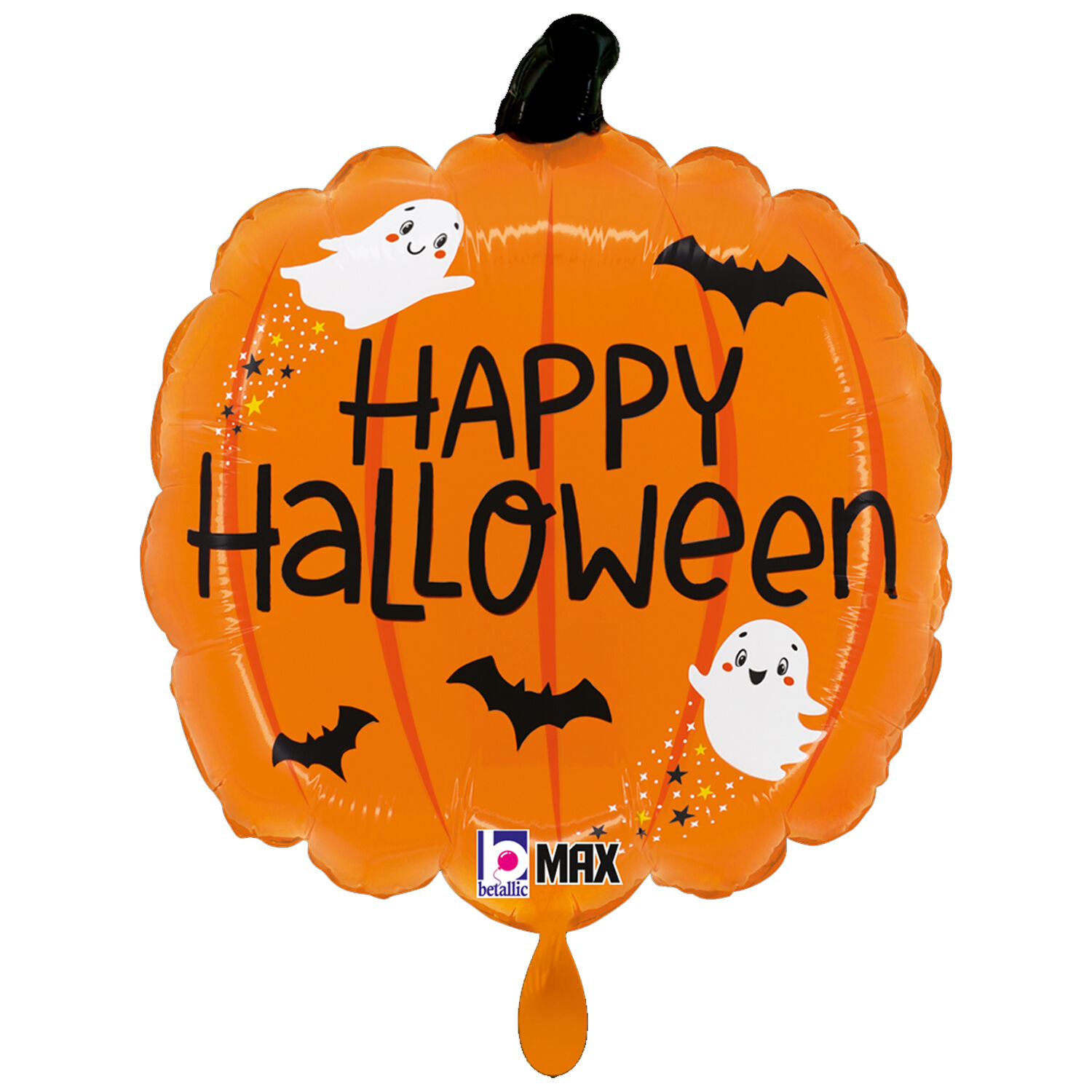 NEU Folienballon Halloween Happy Krbis, orange, 34x39cm