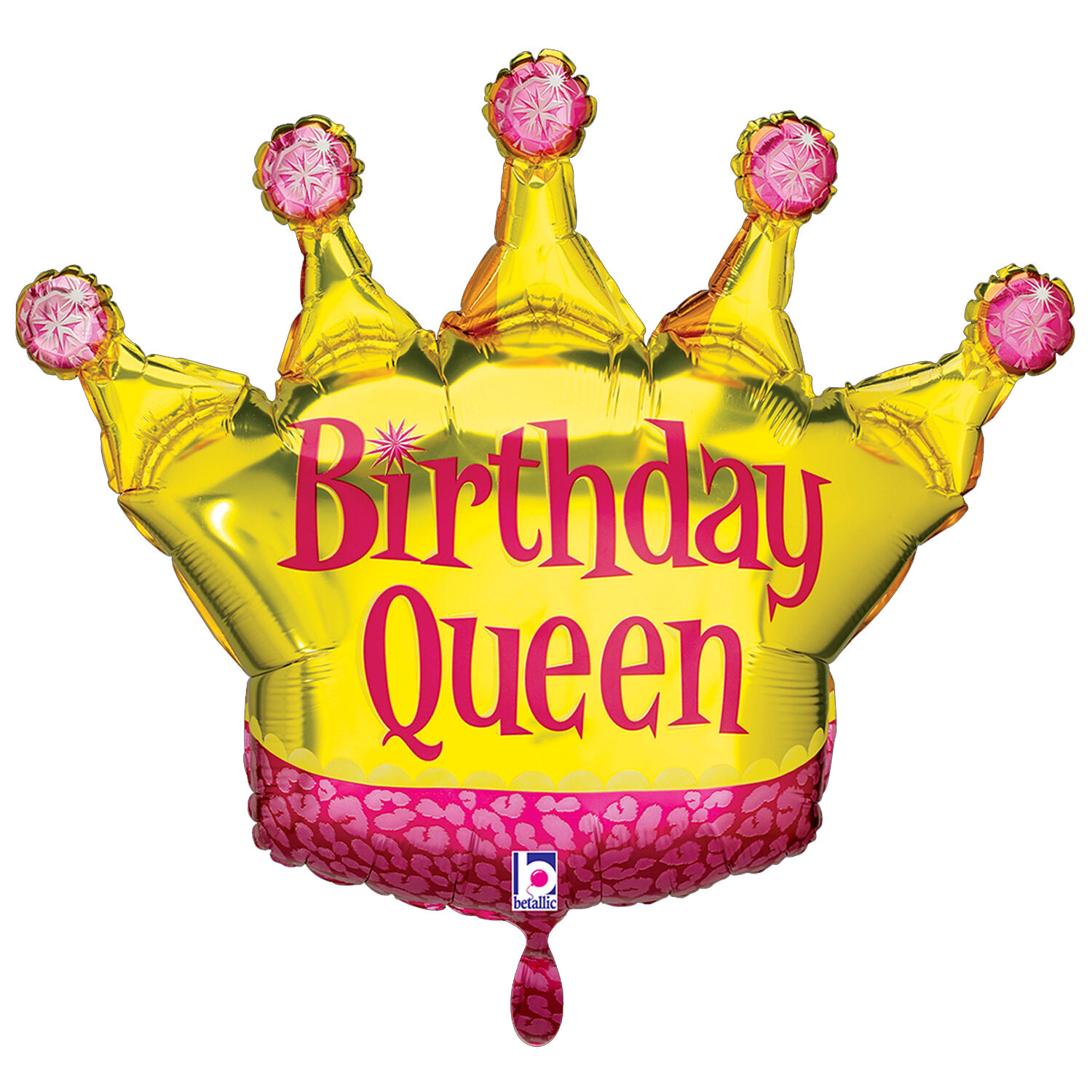 NEU Folienballon Birthday Queen Krone, 75x58cm