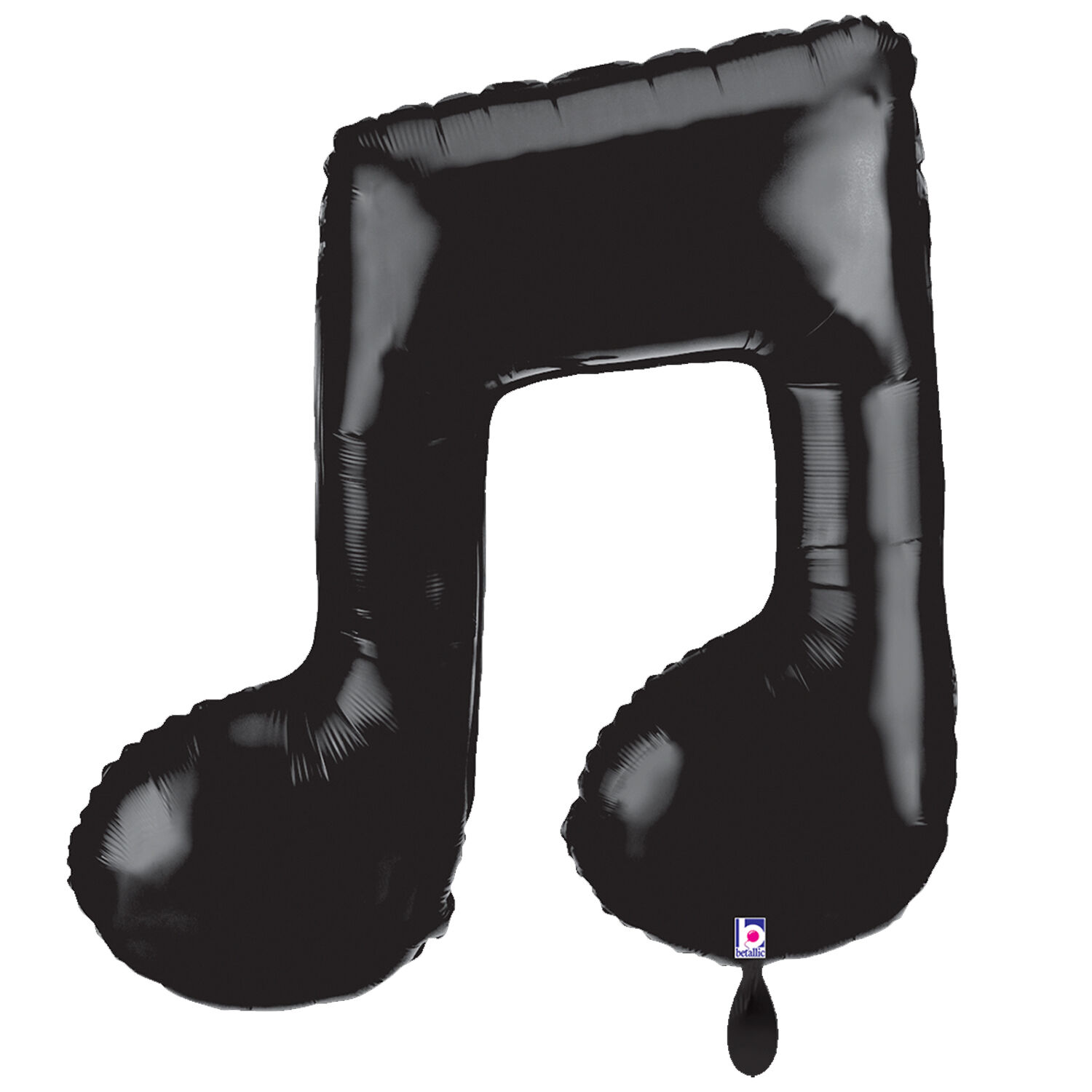 NEU Folienballon Musik-Note, schwarz, 66x68cm