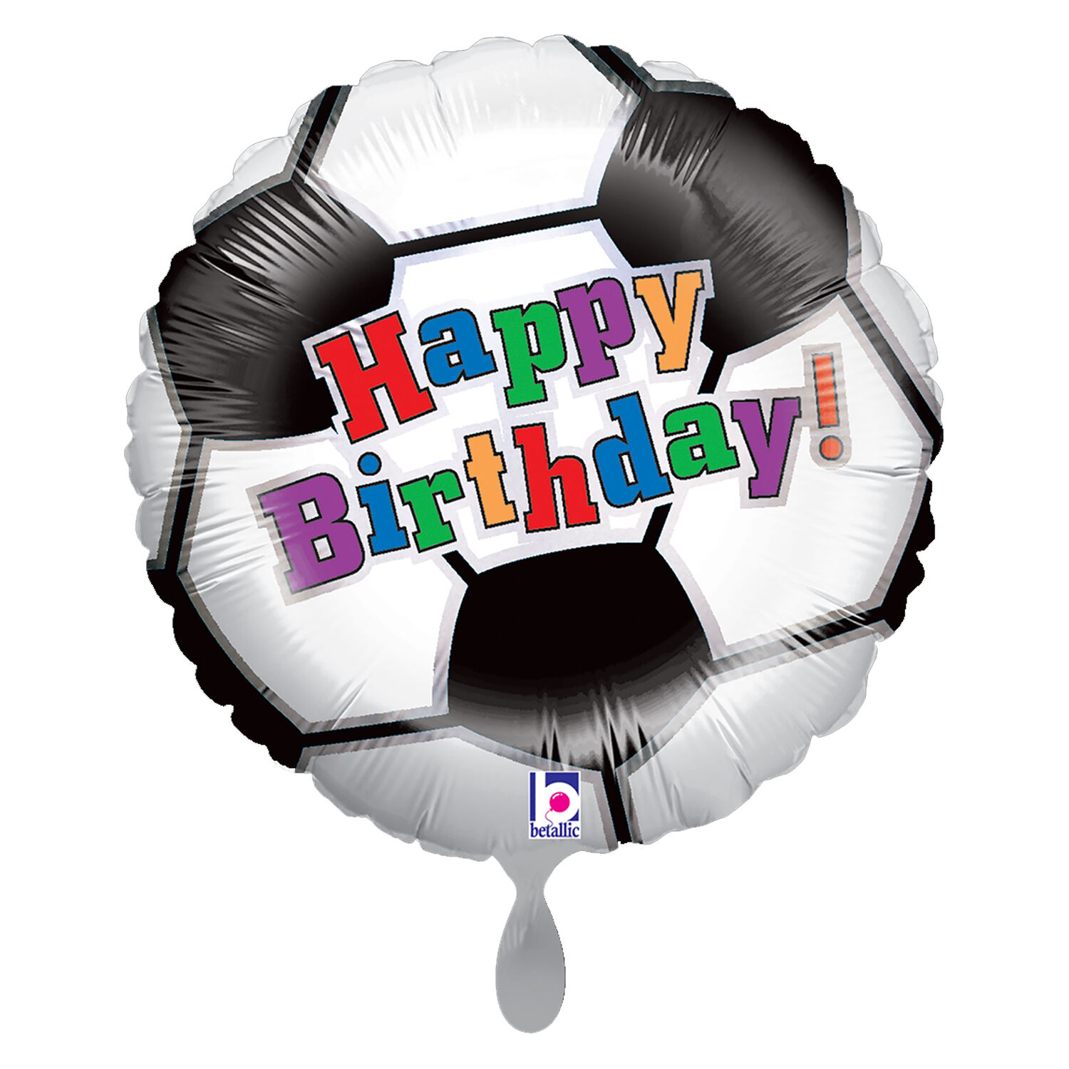 NEU Folienballon Fuball mit Happy Birthday Schriftzug, 35cm
