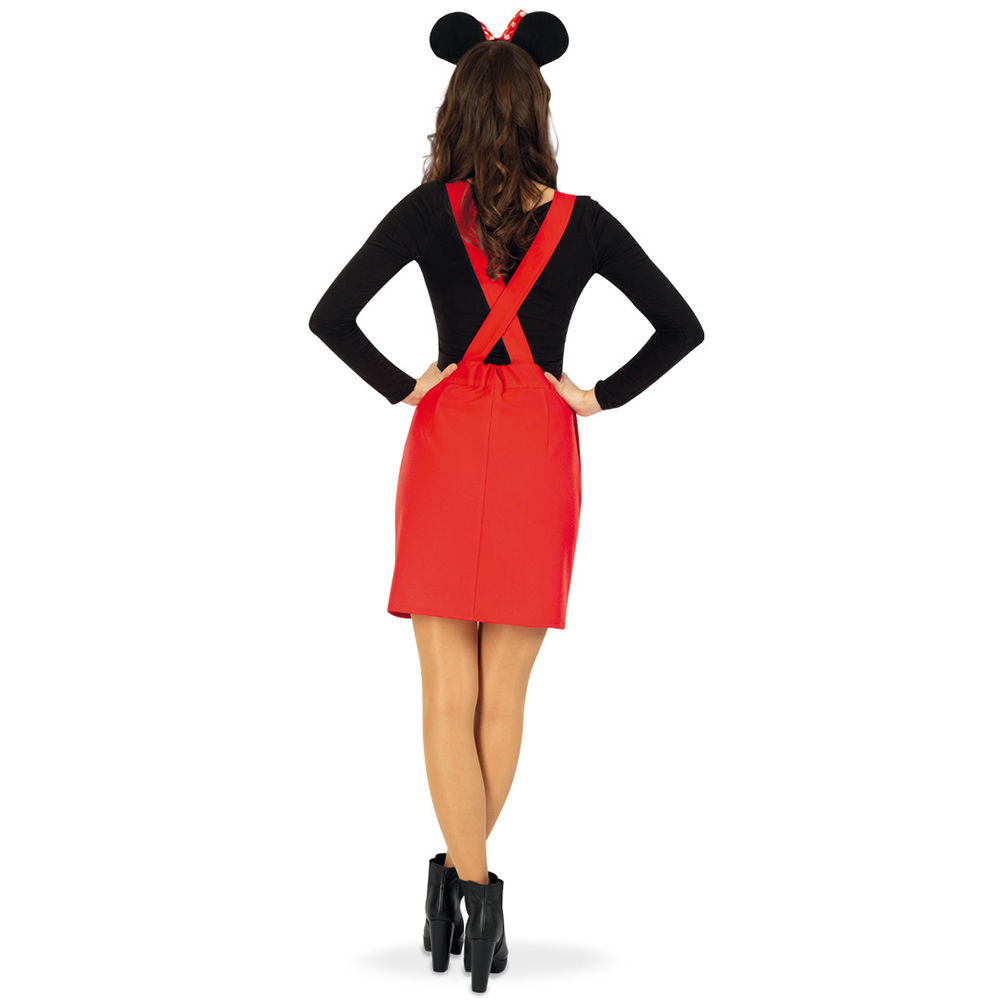 Damen-Kostüm Latzrock rot, Gr. S, Mario-Minnie-Rock Bild 2
