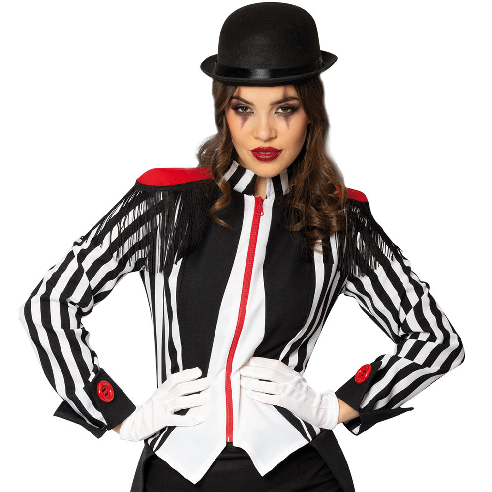 SALE Damen-Kostüm Jacke Pantomime, schwarz-weiß, Gr. 42