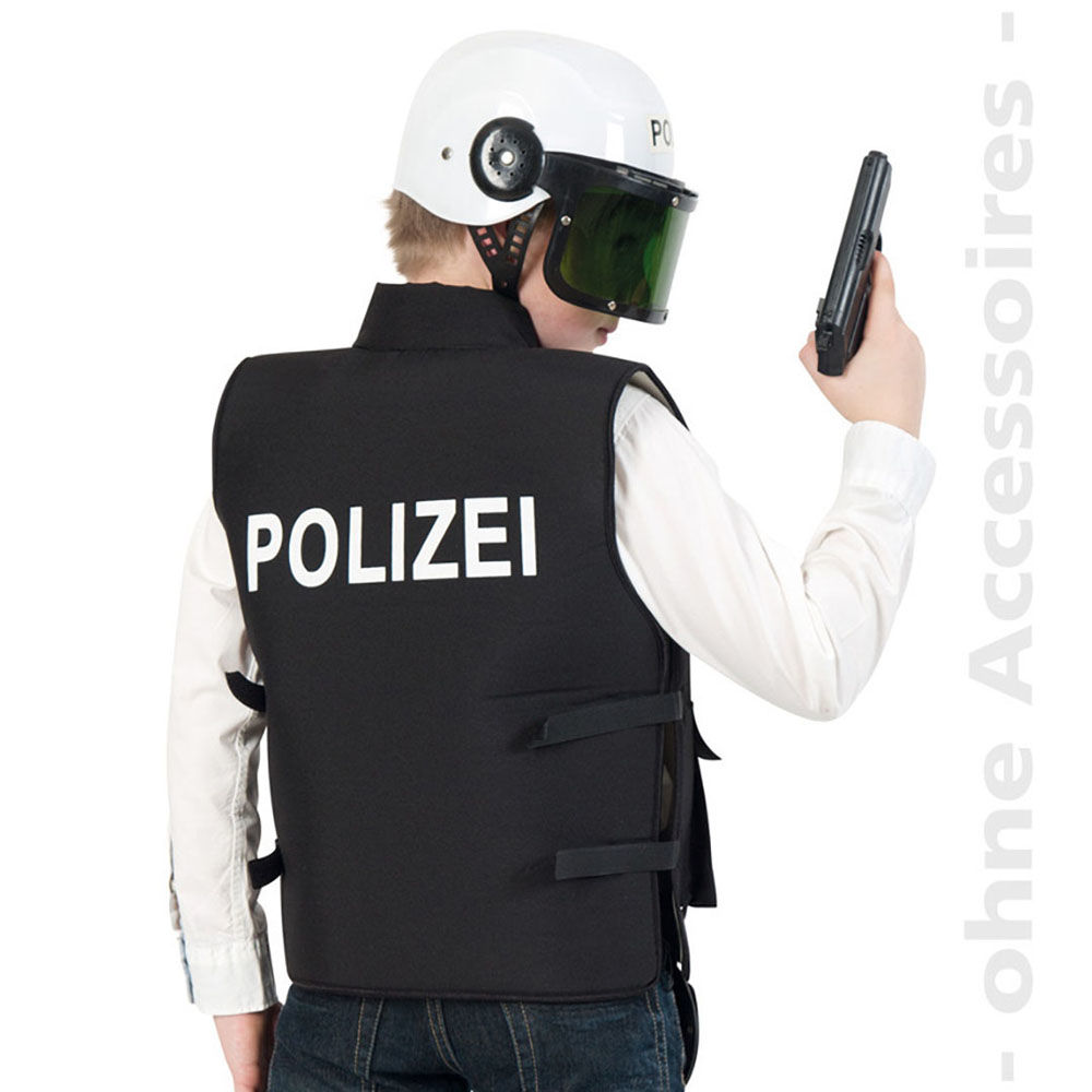 Kinder-Weste Polizei, blau, verschiedene Größen (104-140