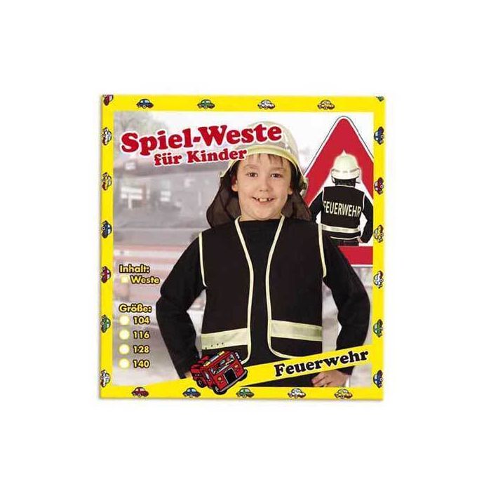 SALE Kinder-Weste Feuerwehr, schwarz, Gr. 104