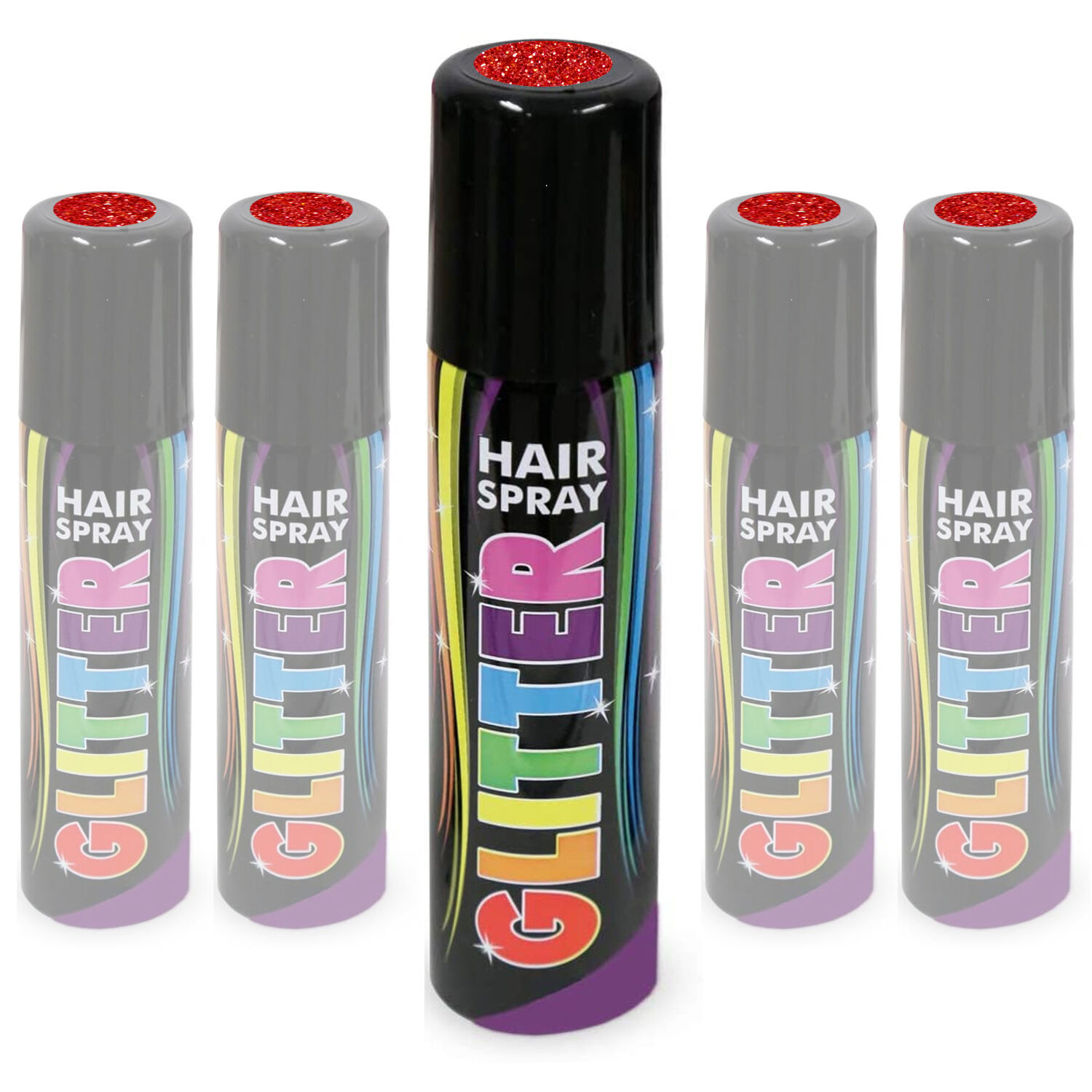 Haarspray mit Glitter rot, 100 ml
