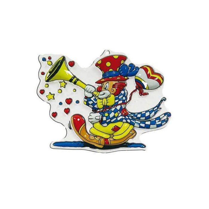 SALE Wand-Deko Clown mit Trte, Hhe ca. 30 cm