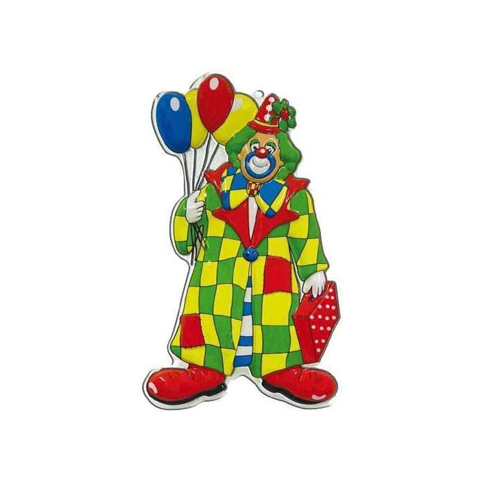 SALE Wand-Deko Clown mit Ballons, Hhe ca. 60 cm