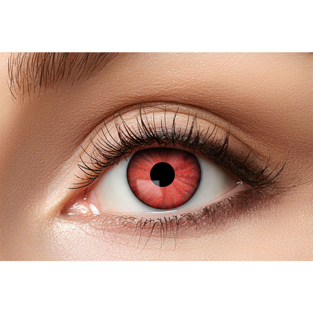 SALE Kontaktlinsen Electro Red Farblinsen Elektro rot