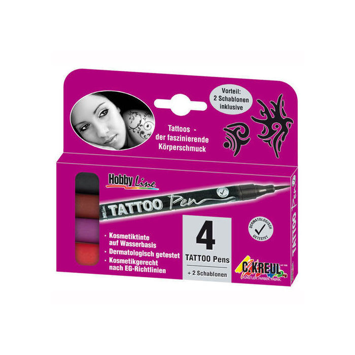 Tattoo Painter Starter-Set, 4 Stifte im Pack