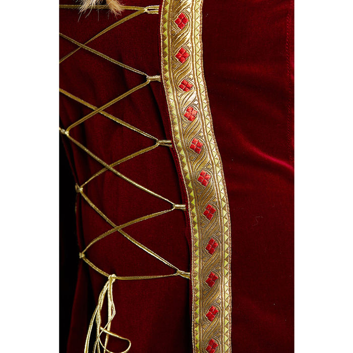 rot-gold Damen-Kostüm Burgfrau Marianne 