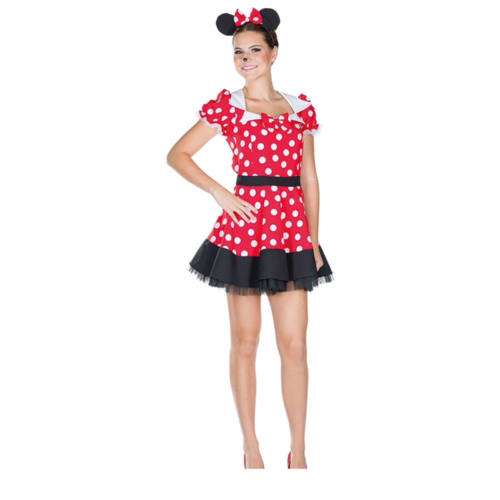 SALE Damen-Kostüm Mäuschen-Kleid mit Ohren, Gr. 42