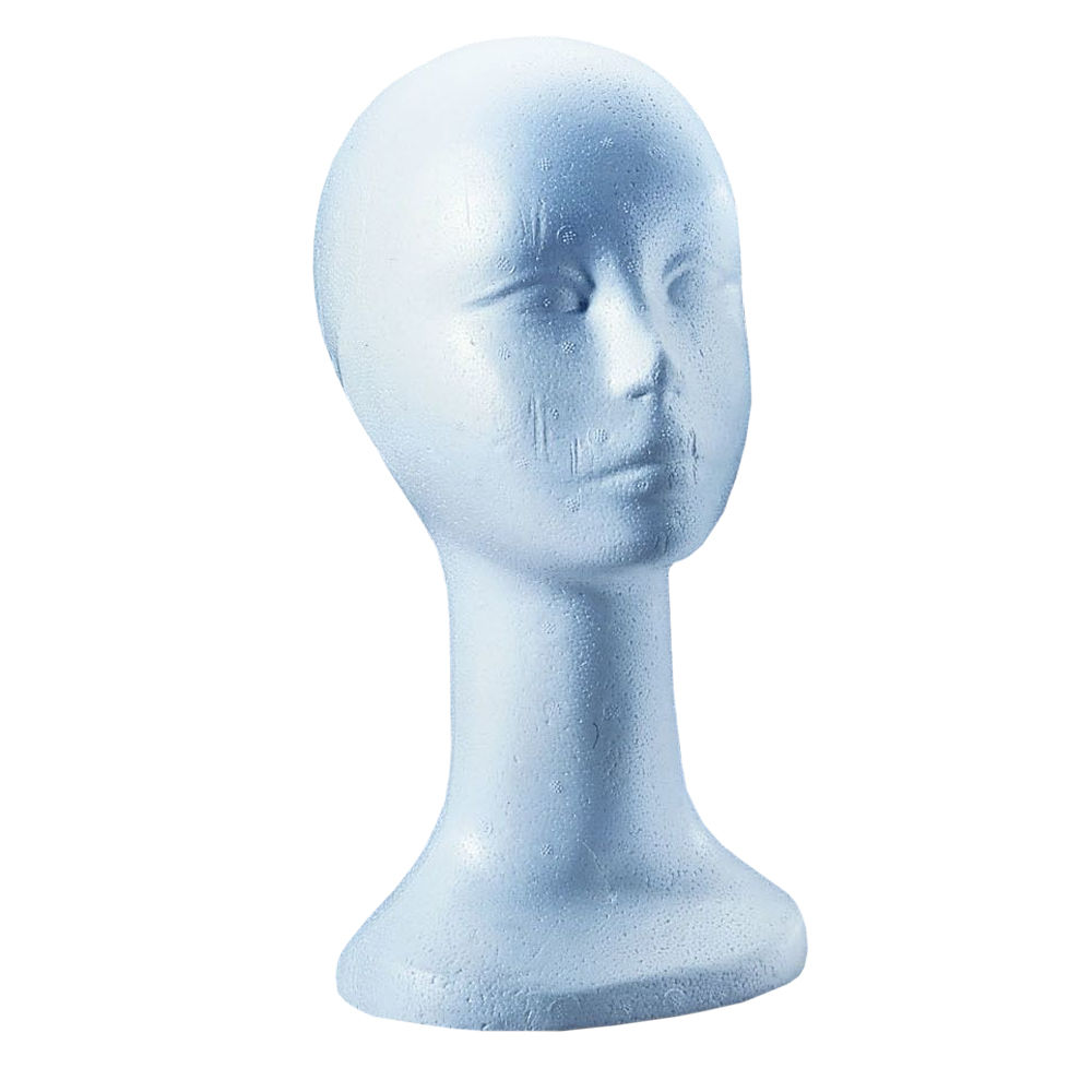 SALE Perckenkopf aus Styropor, Frauenkopf