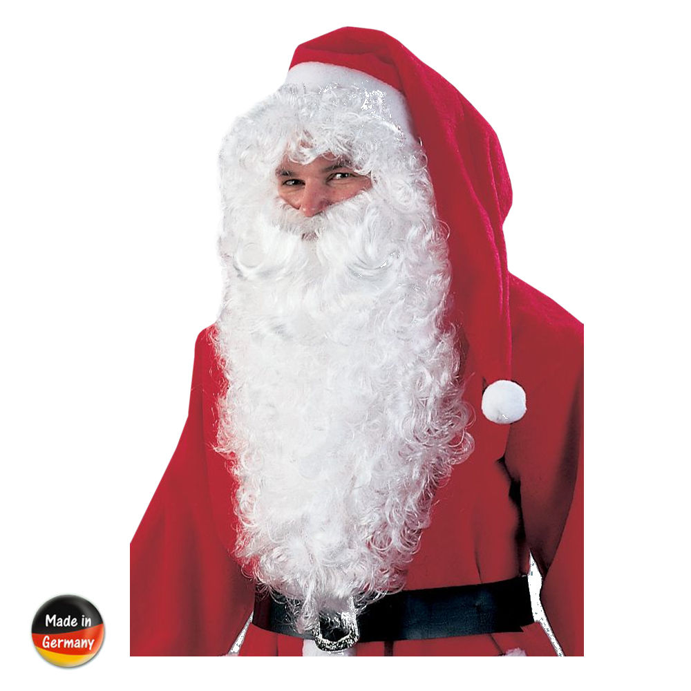 Bart Rauschebart Nikolaus Weihnachtsmann Zwerg, Standard, wei