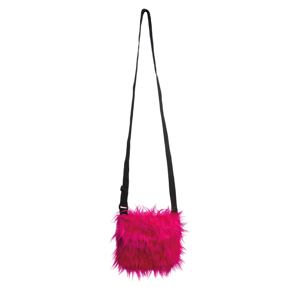 Tasche aus Plschfell, pink