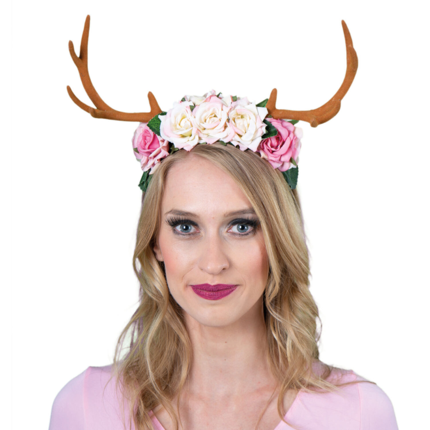 Haarreif Geweih mit Blumen