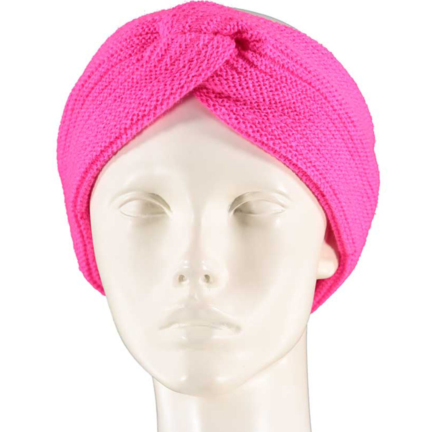 Haarband pink, Strickoptik