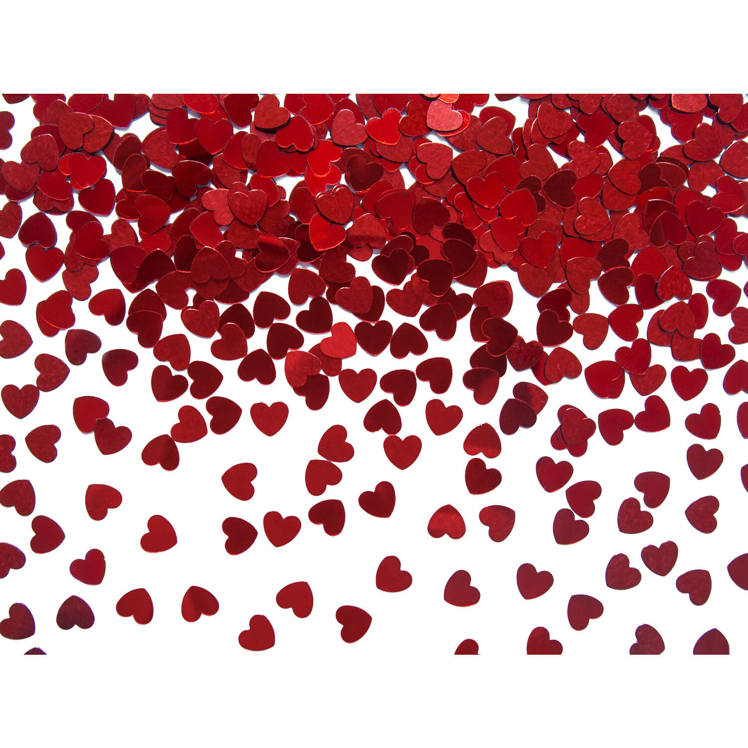 Herzkonfetti Metallic - Rot - 5mm - 30 g