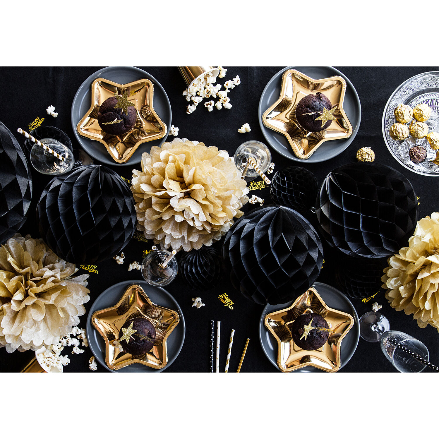 Konfetti Metallic Happy New Year - Gold - 4 � 2 cm - 3 g Bild 3