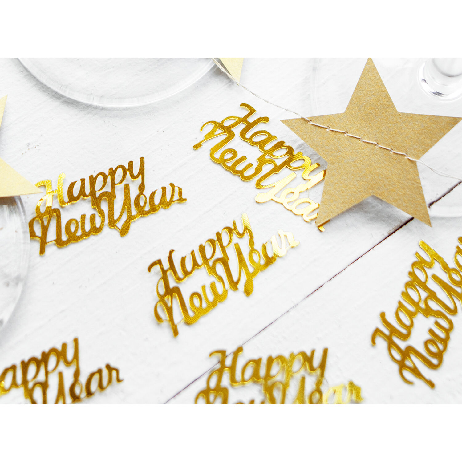 Konfetti Metallic Happy New Year - Gold - 4 � 2 cm - 3 g Bild 2