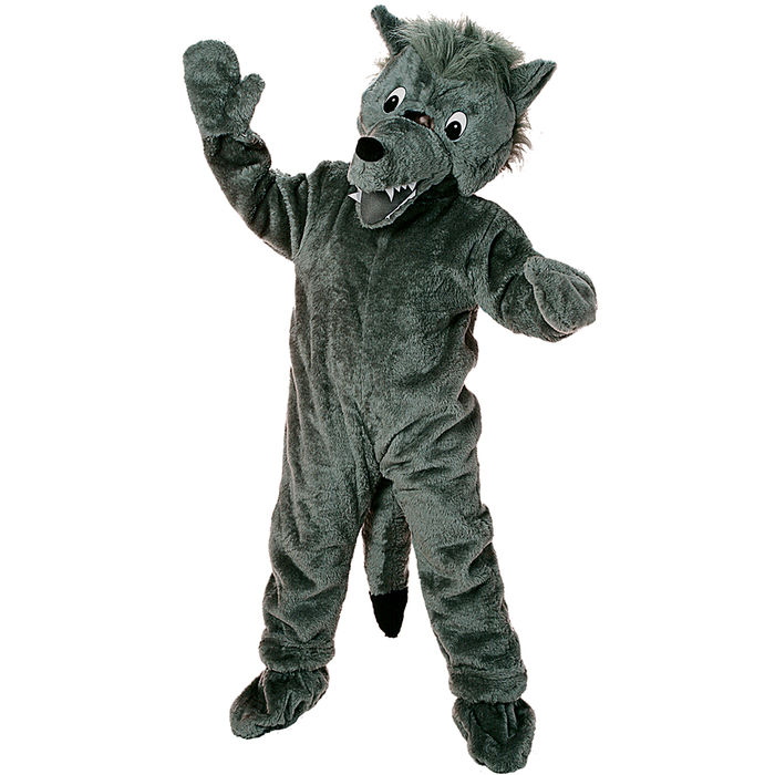 Maskottchen-Kostüm Wolf, Einheitsgröße