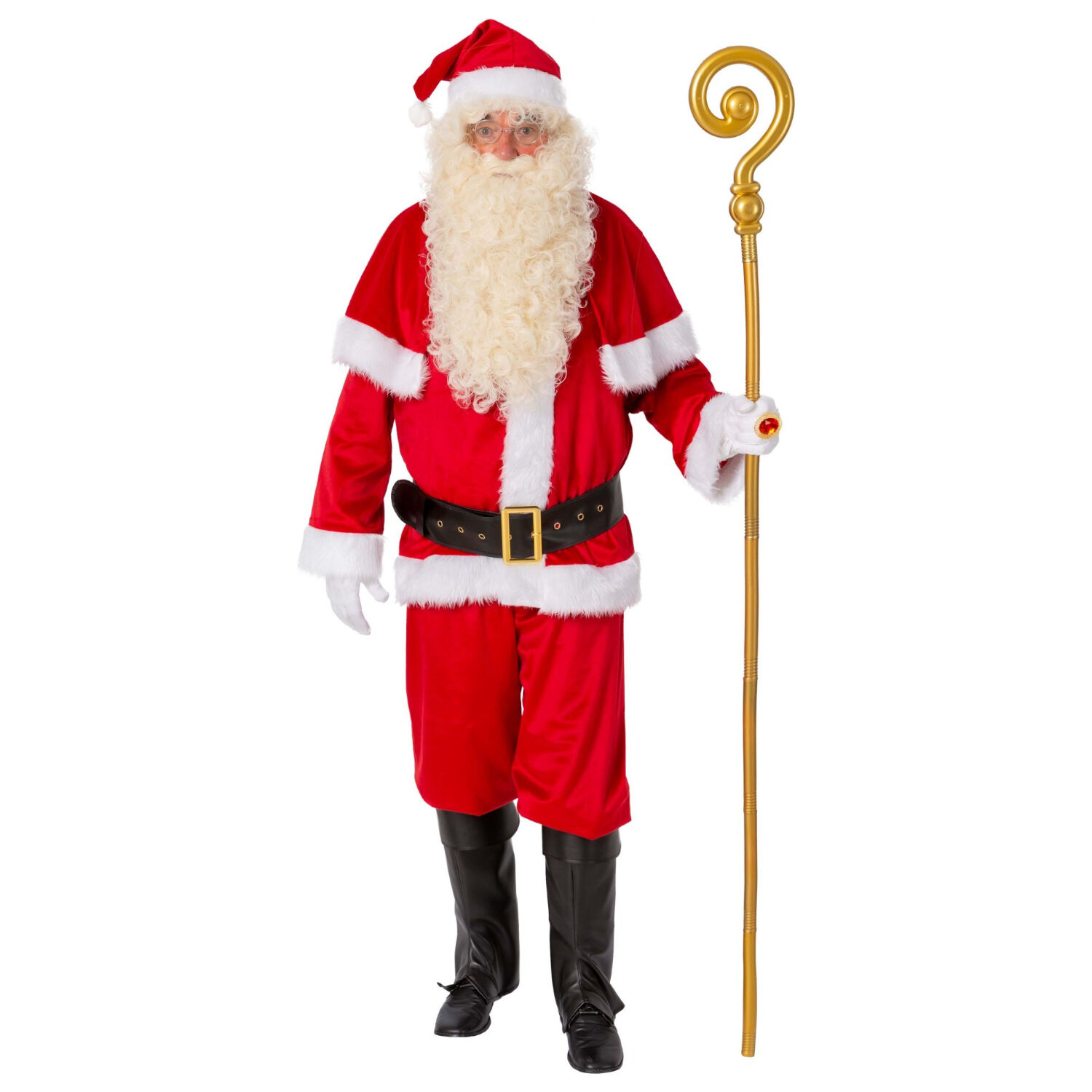 NEU Herren-Kostm Anzug Nikolaus / Weihnachtsmann mit Pelerine, Gr. 52-54