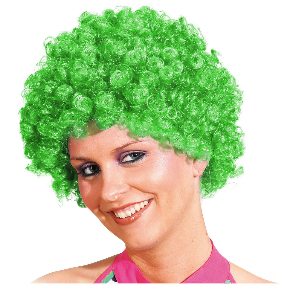 Percke Unisex Clown, Afro Hair, kleine Locken, grn