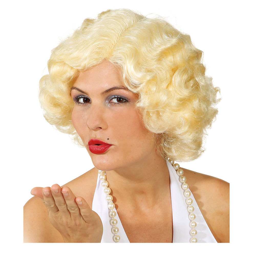 Percke Damen mittellang, leicht gelockt, Marilyn, blond