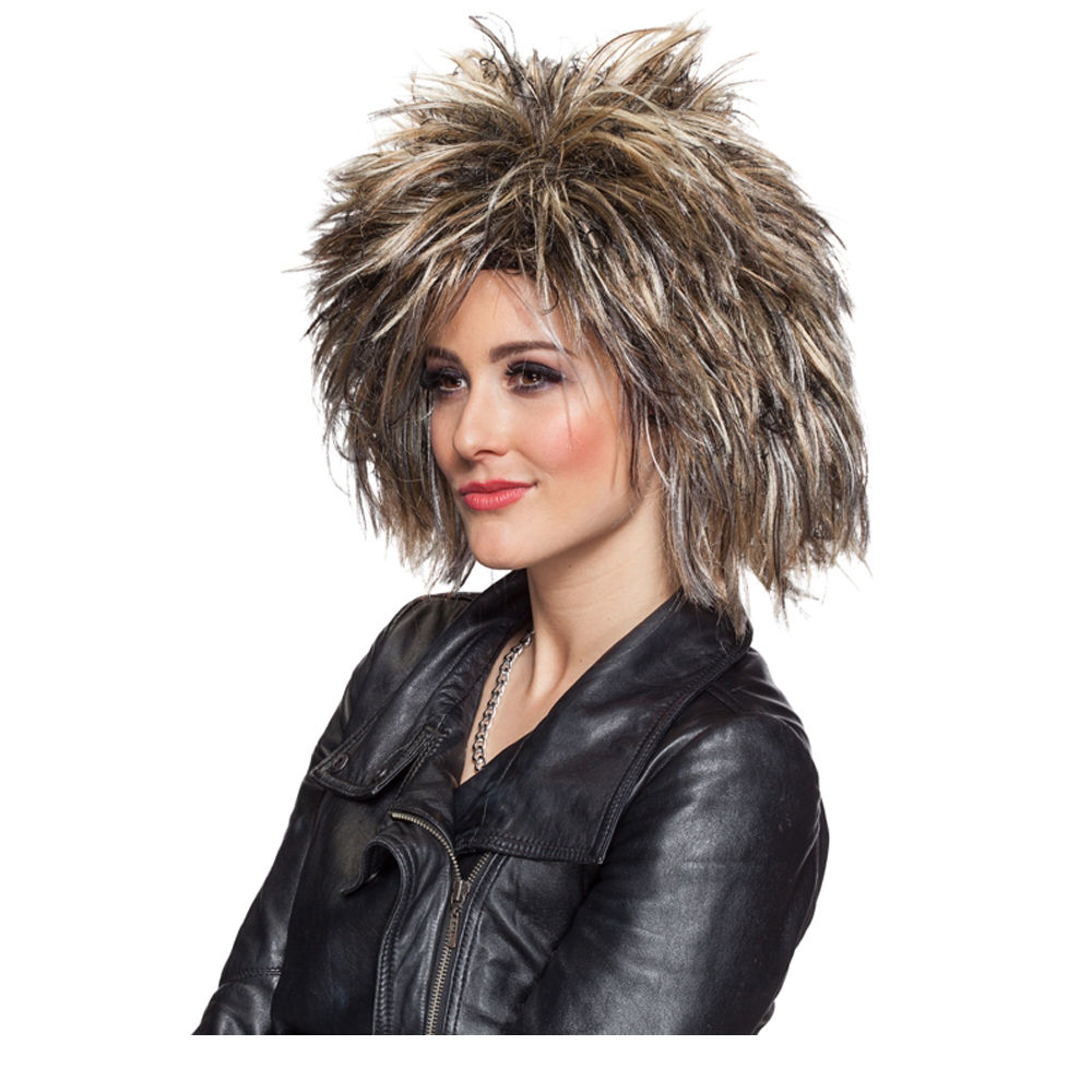 Percke Damen Rockstar Queen Tini meliert gestrhnt, blond-braun - mit Haarnetz Bild 4