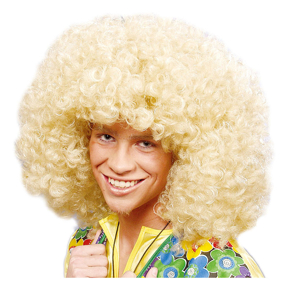 SALE Perücke Unisex Super-Riesen-Afro Locken meliert, blond