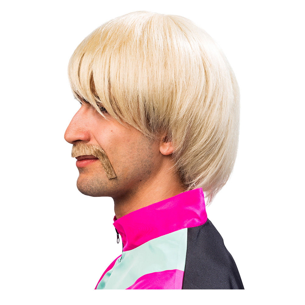 Perücke Herren Kurzhaar mit Pony Music Man, blond - mit Haarnetz Bild 4