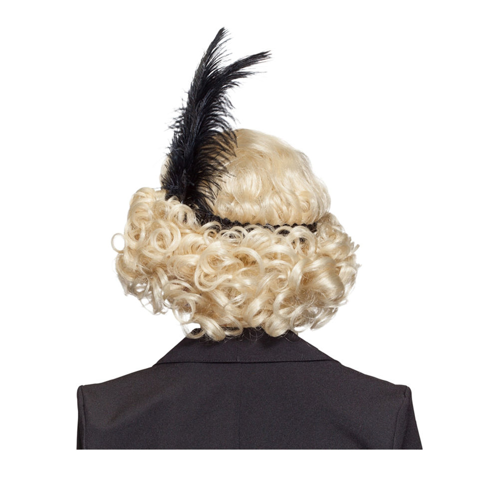 Percke Damen Kurzhaar Bob Pagenkopf mit Locken und Paillettenband, Charlston 20er, Flirty Flapper, blond Bild 2