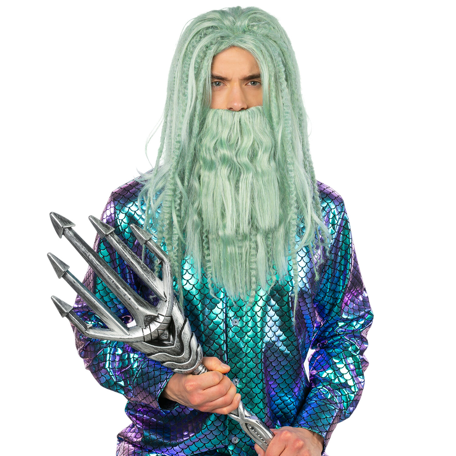 Herren-Percke Neptun, mit Bart, wassergrn Bild 4