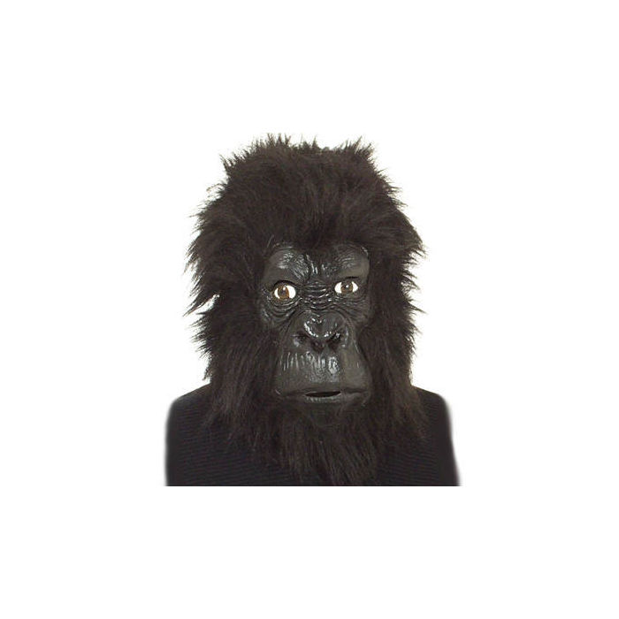 Maske Gorilla mit Plschhaar