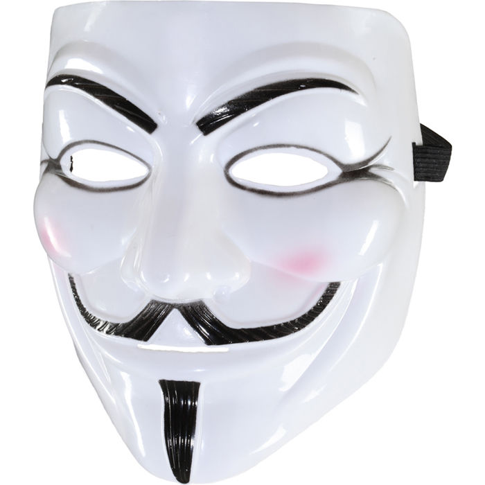 Andrew Halliday homoseksuel forretning Maske Anonymous, weiß - Halloween-Masken Halloween Produkte -  Party-Discount.de