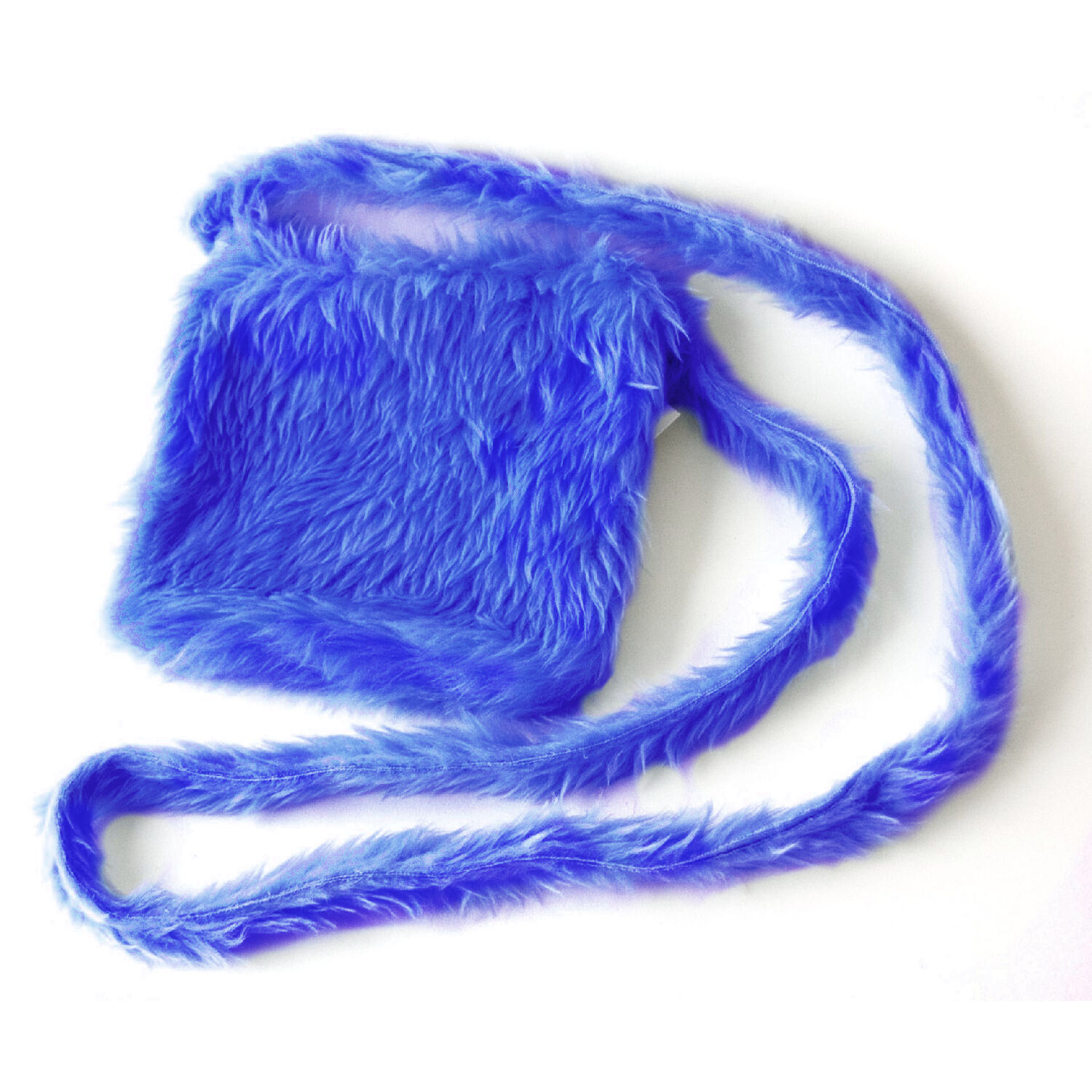 NEU Tasche aus Plschfell, Blau