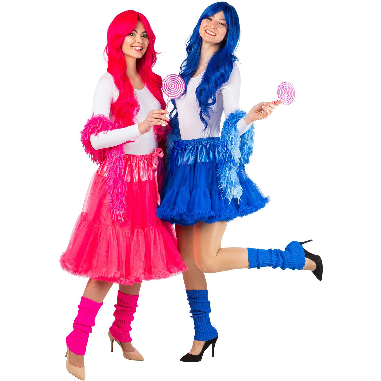 Pl�sch-Boa / Fransen-Schal, pink Bild 2