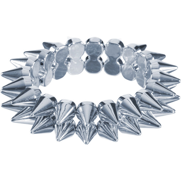 SALE Stachelarmband silber