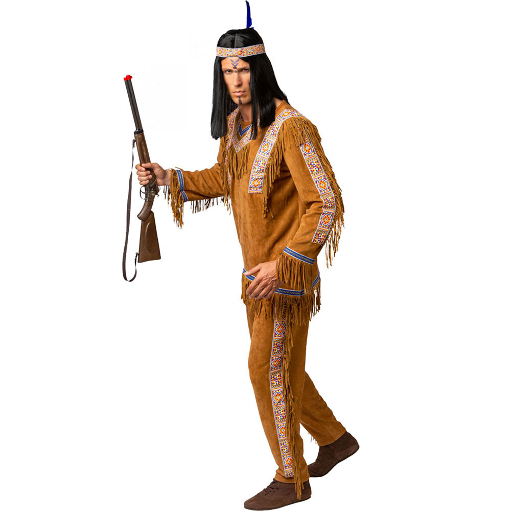 Herren-Kostüm Indianer, Oberteil und Hose Gr. 46-48