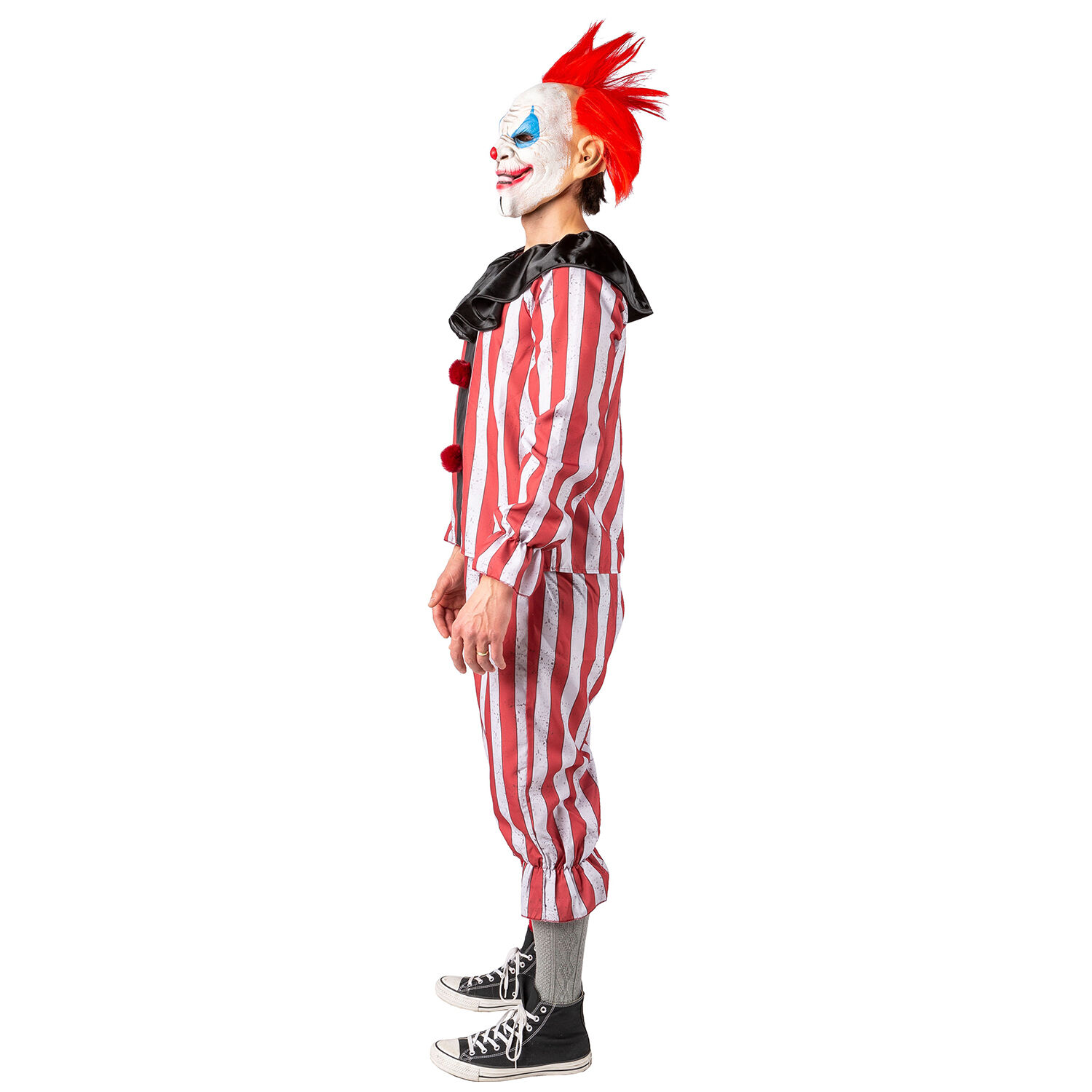 NEU Herren-Kostüm Halloween-Clown, grau-rot, mit Oberteil und Hose, Gr. M Bild 3