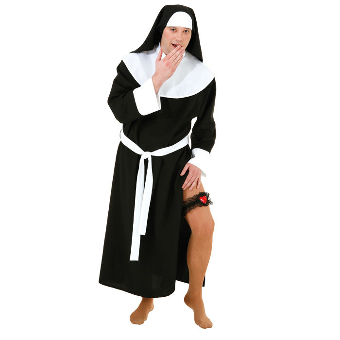 Herren-Kostüm Sexy Nonne, Gr. 46/48