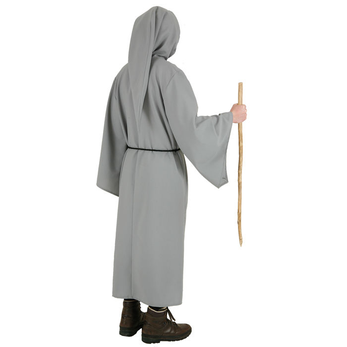 Herren-Kostüm Druide, grau Einheitsgröße Bild 2
