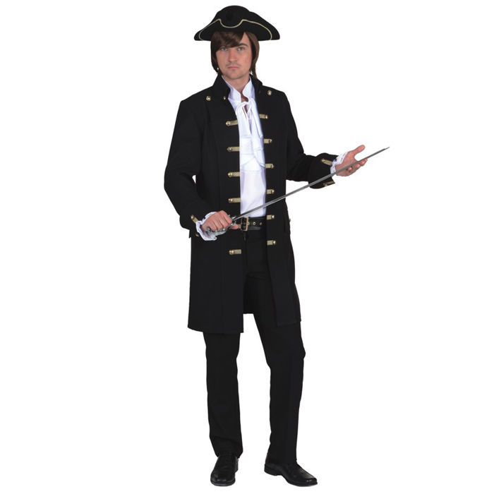 Herren-Jacke Pirat de Luxe, schwarz, Gr. 50-52