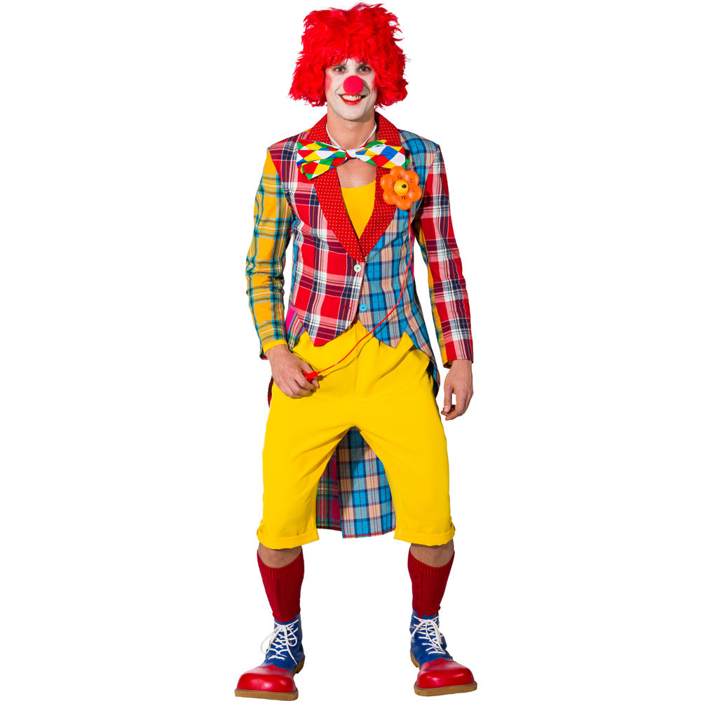 Herren-Kostm Frack Patchwork Clown, Gr. 48-50