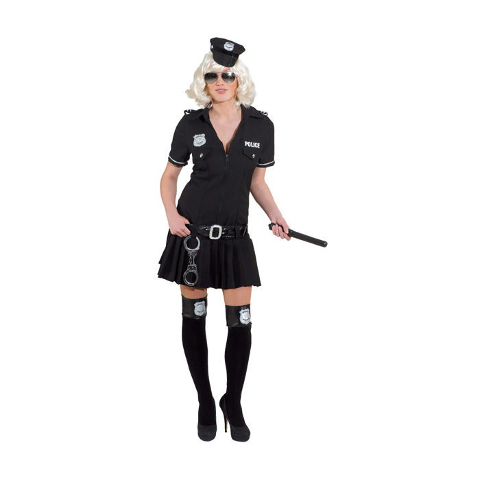 Damen-Kostüm Police Girl, schwarz, Gr. 38