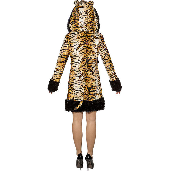 Damen-Kleid Tiger mit Kapuze, Gr. 34-36 Bild 3