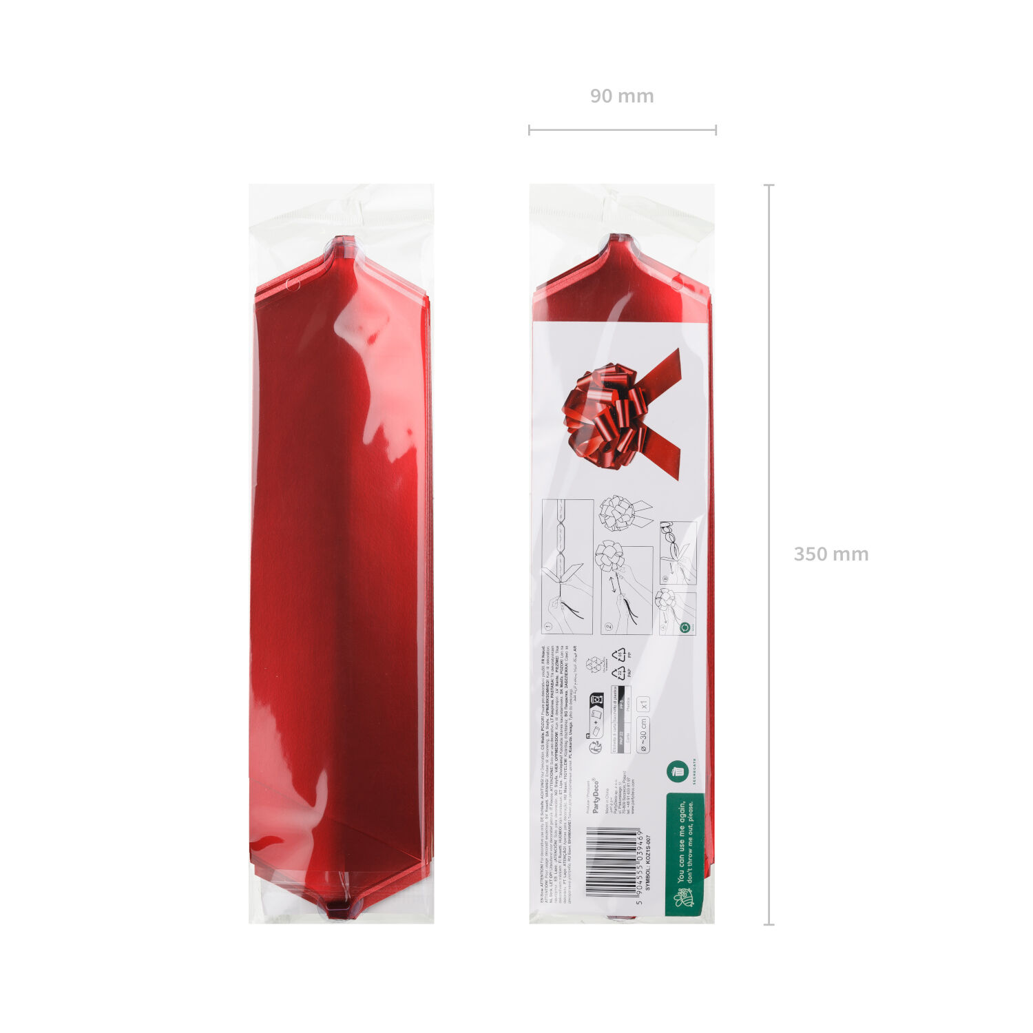 Schleife Gro� zum Dekorieren - Rot - 30 cm Bild 3