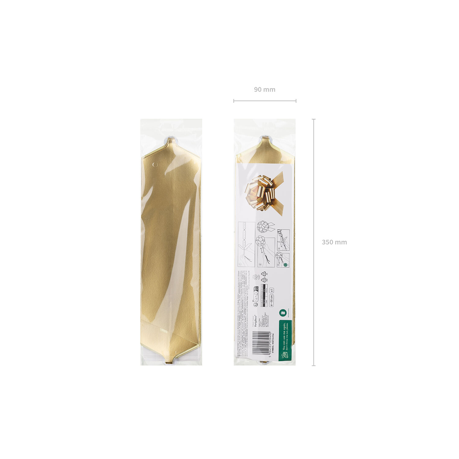 Schleife Gro� zum Dekorieren - Gold - 30 cm Bild 3