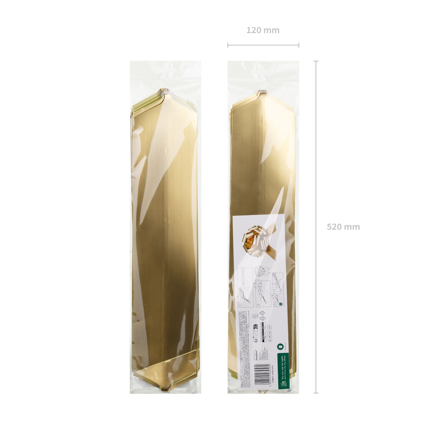 Schleife Gro� zum Dekorieren - Gold - 40 cm Bild 3